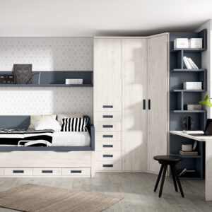 Cama bicama compacto aro lacado