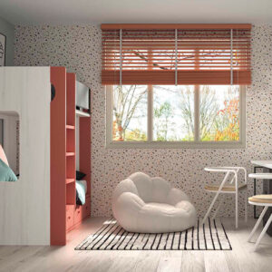 Cama litera con cajones