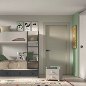 Cama litera con cajones