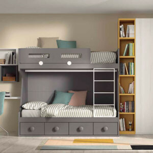 Cama litera con cajones