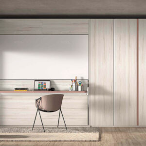 Cama litera abatible con mesa estudio