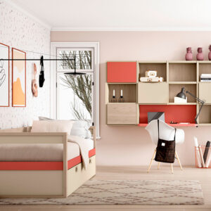 Cama nido con arrastre 90*190 brazo abierto