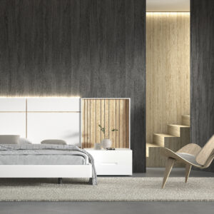 Dormitorio con Frentes lacados y Acanalados
